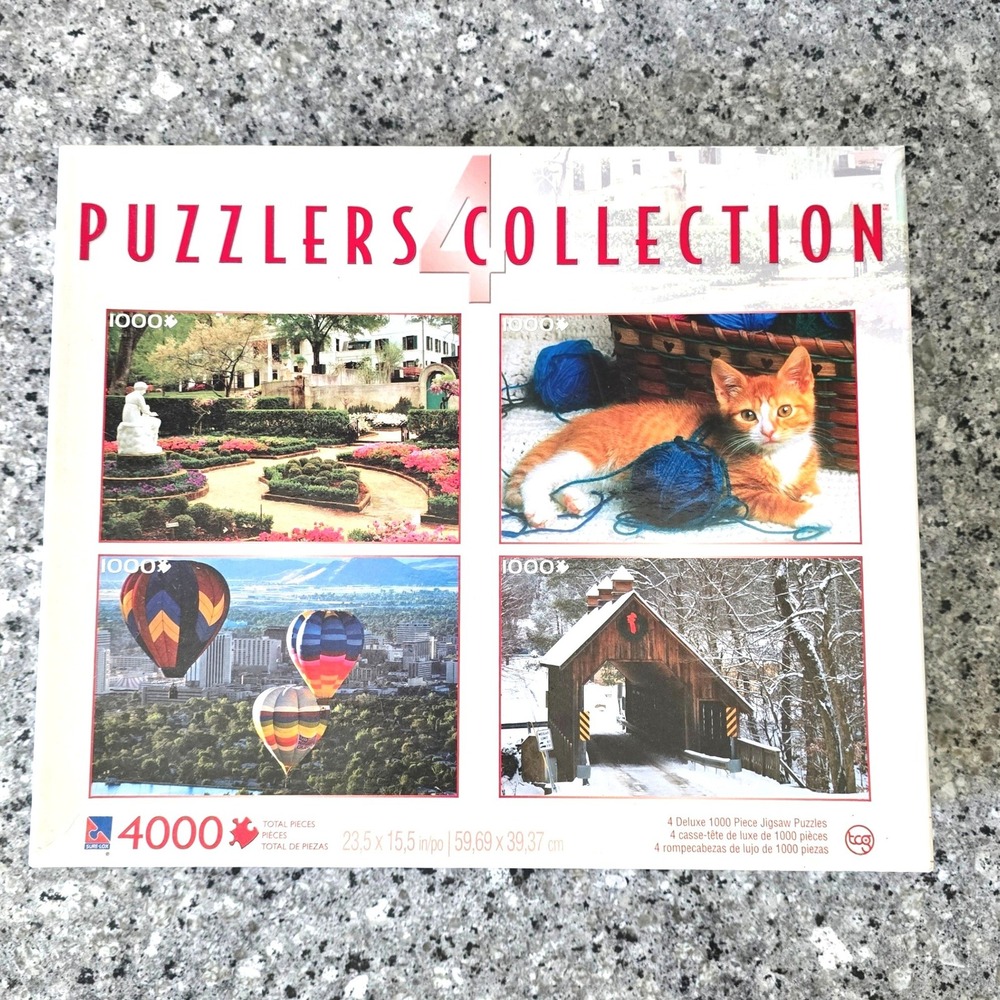 Sure-Lox‎ Puzzlers 4 Collection 4000 Total Pieces 4x1000pc Scenic Jigsaw Puzzles